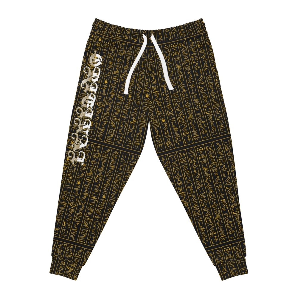 Black and Gold Patterned Joggers